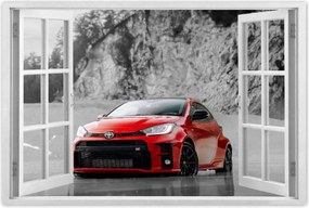 Poszter 60x40 Piros Toyota Bw