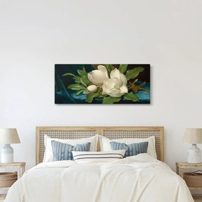 Kép - Martin Johnson Heade, Giant Magnolias on a Blue Velvet Cloth, reprodukciók (120x50 cm)