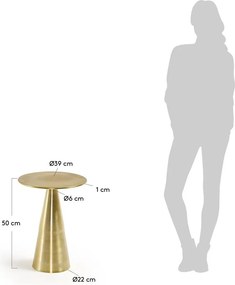 Alumínium kerek tárolóasztal ø 39 cm Rhet – Kave Home