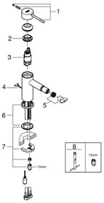 GROHE 32934001 - ESSENCE bidécsaptelep DN 15 fényes króm