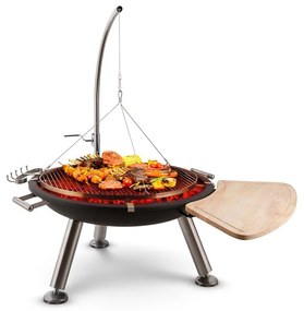 Turion, akasztható forgó grill, tűzrakóhely, Ø 80 cm, BBQ, sodronymeghajtás, rozsdamentes acél