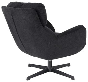 Fotel Wypoczynkowy Obrotowy REAL Fekete