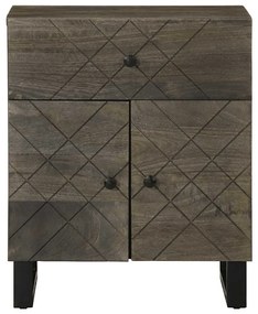fekete tömör mangófa éjjeliszekrény 50 x 33 x 60 cm