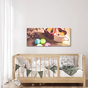 Kávé és a macaroon képe (120x50 cm)