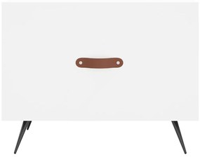 Fehér szerelt fa dohányzóasztal 50 x 50 x 40 cm