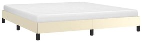krémszínű műbőr ágykeret 160x200 cm