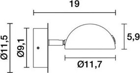 Novolux DIDEN 592A-L0105A-03 Fali lámpa 1x5W/LED 330LM IP20