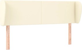 krémszínű műbőr szárnyas fejtámla 147x23x78/88 cm