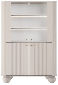 Vesper vitrin 103 cm - kasmír / arany fogantyúk / gömb lábak