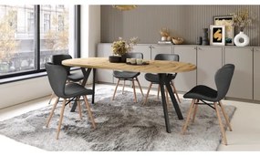 Bővíthető étkezőasztal ARTUR artisan tölgy/fekete