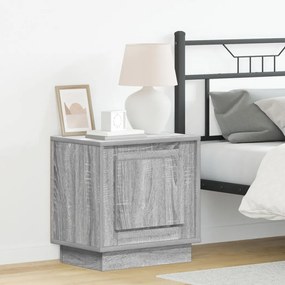 Éjjeli szekrények LED világítással 2 db Szürke Sonoma 44x34,5x45 cm