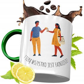 Zöld Bögre Barátnak Születésnapi Ajándék Nyomtatott Fotóval