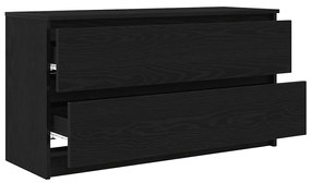fekete szerelt fa TV-szekrény 100x35x54 cm