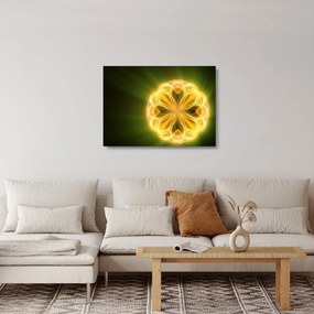 Sárga virág képe (üvegen) (70x50 cm)