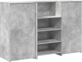 vidaXL recepciós pult betonszürke 155x50x103,5 cm szerelt fa