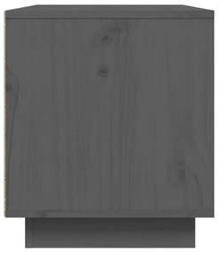 szürke tömör fenyőfa TV-szekrény 80 x 35 x 40,5 cm
