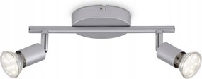 Briloner Ray spotlámpa 2x GU10 titán 25,5x7 cm Led 520lm IP20