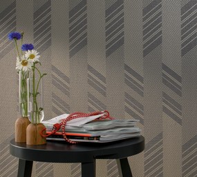 Vinyl fali tapéta látványos geometria arany