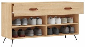 vidaXL sonoma tölgy színű szerelt fa cipőpolc 102x35x55 cm