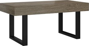 vidaXL szürke és fekete MDF és vas dohányzóasztal 90x45x40 cm