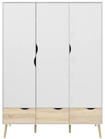 Oslo fehér ruhásszekrény, 147 x 200 cm - Tvilum