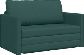 vidaXL Kanapéágy 110cm Sötétzöld szövet