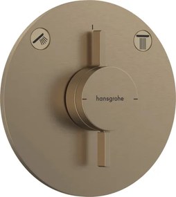 Hansgrohe DuoTurn S zuhany és fürdő csaptelep vakolat alatti rész nélkül csiszolt bronz 75418140