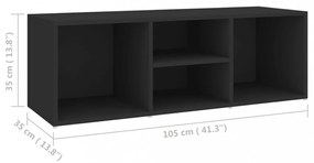 fekete szerelt fa cipőtároló pad 105 x 35 x 35 cm