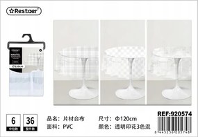 Átlátszó Abrosz Pvc Mintával Ø120cm