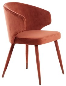 Világospiros kárpitozott étkezőfotel szett 2 db-os Kosaka – Light &amp; Living