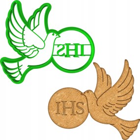 Mézeskalács lyukasztó Áldozás Madár Galamb Ostyával 10cm