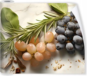 Fotótapéta Konyha Mosható Márvány Gyümölcs Vízálló tapéta 250x60