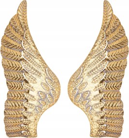 Fali dekoráció szárnyak fém arany szett elegáns szett