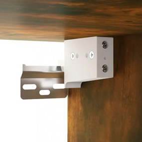2 db füstös tölgy színű szerelt fa faliszekrény 100x36,5x35 cm