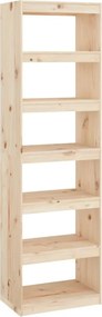 vidaXL tömör fenyőfa könyvszekrény/térelválasztó 60 x 30 x 199,5 cm