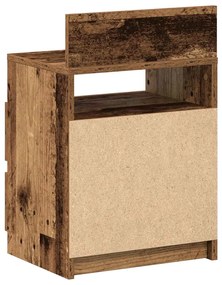 2 db antik fa színű éjjeliszekrény 2 fiókkal 40x33x60 cm