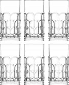 Lav Archie Szett 6 db-os Pohár Készlet Italokhoz, Koktélokhoz, Üdítőkhöz, 390 ml-es Poharak