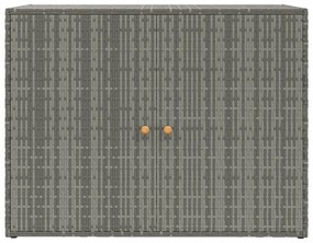 szürke polyrattan kerti tárolószekrény 100 x 55,5 x 80 cm