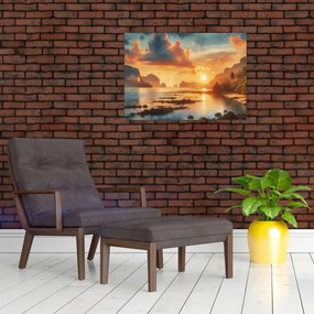 Üveg kép - Kilátás a partról (70x50 cm)