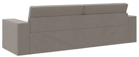 Függőleges Kanapéágy 2 az 1-ben Taupe 245x150x60.5 cm Szövet