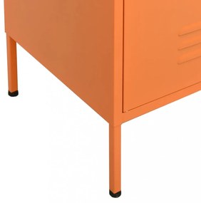 narancssárga acél tárolószekrény 80 x 35 x 101,5 cm