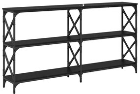Konzolasztal Musta tammi 156 x 28 x 80,5 cm Faanyag
