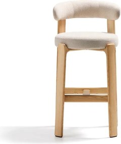 Bézs-világos natúr színű kőrisfa bárszék (ülésmagasság 75 cm) Granite – Kave Home