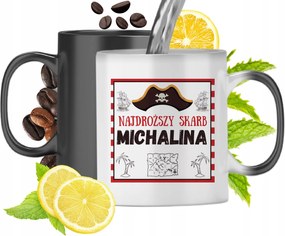 Mágikus bögre Michalina fekete matt nyomott mintával 330ml