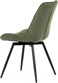 Jídelní židle, zelená, látka, HC-T1130 GRN2