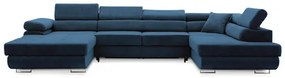 Szétnyitható sarok kanapé RIGATTO II PRO 2 Jobb Tengerész kék