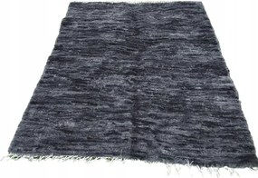 Szőtt Szőnyeg Juhbőr Sötét Grafit Kézzel készített