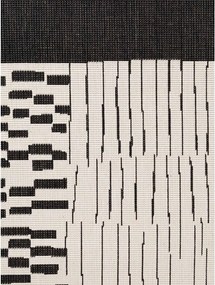 Fekete-krémszínű kültéri-beltéri szőnyeg 120x170 cm Haringey Acacia – Ted Baker