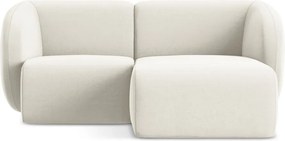 Bézs bársony sarokkanapé (jobb oldali-heverő résszel) Lani – Makamii