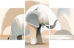 Kép - Elefánt pasztell színekben (90x60 cm)